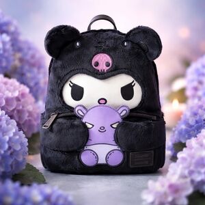 Loungefly Sanrio Kuromi Bear Cosplay Mini Backpack